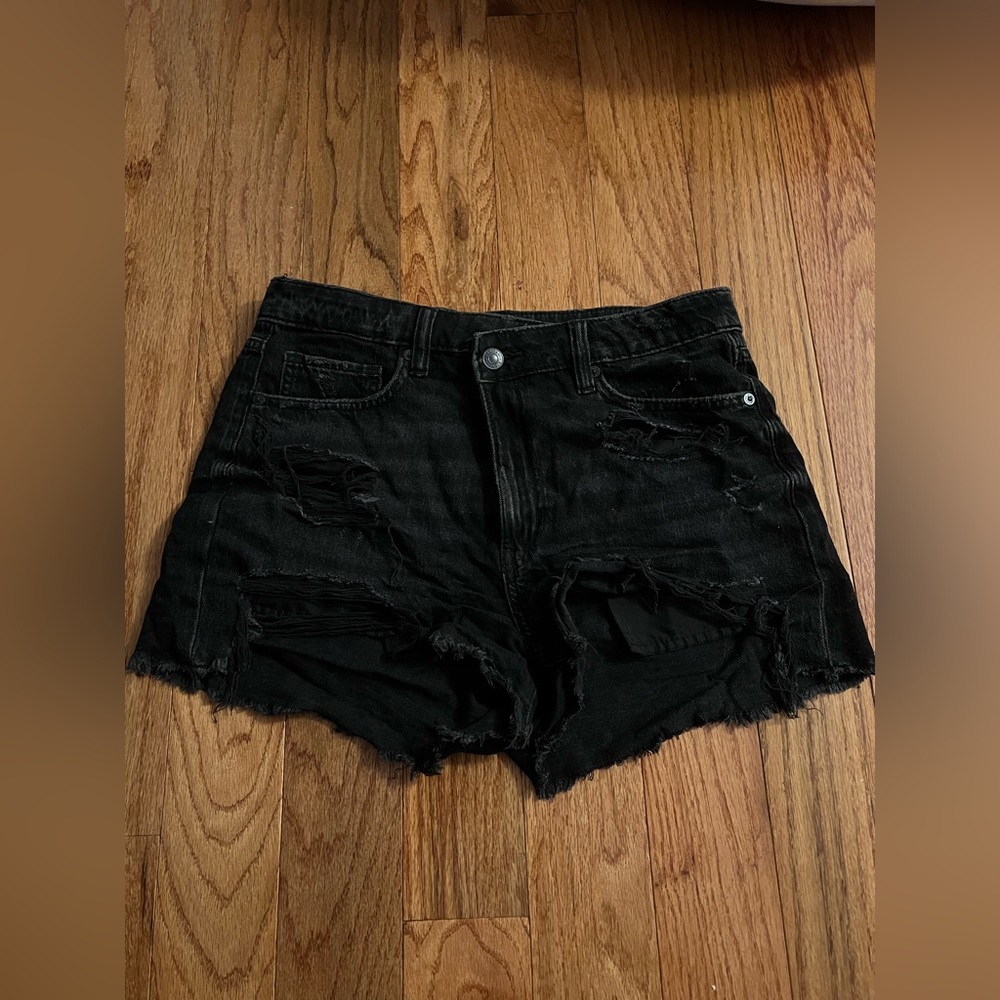 American eagle black mom shorts